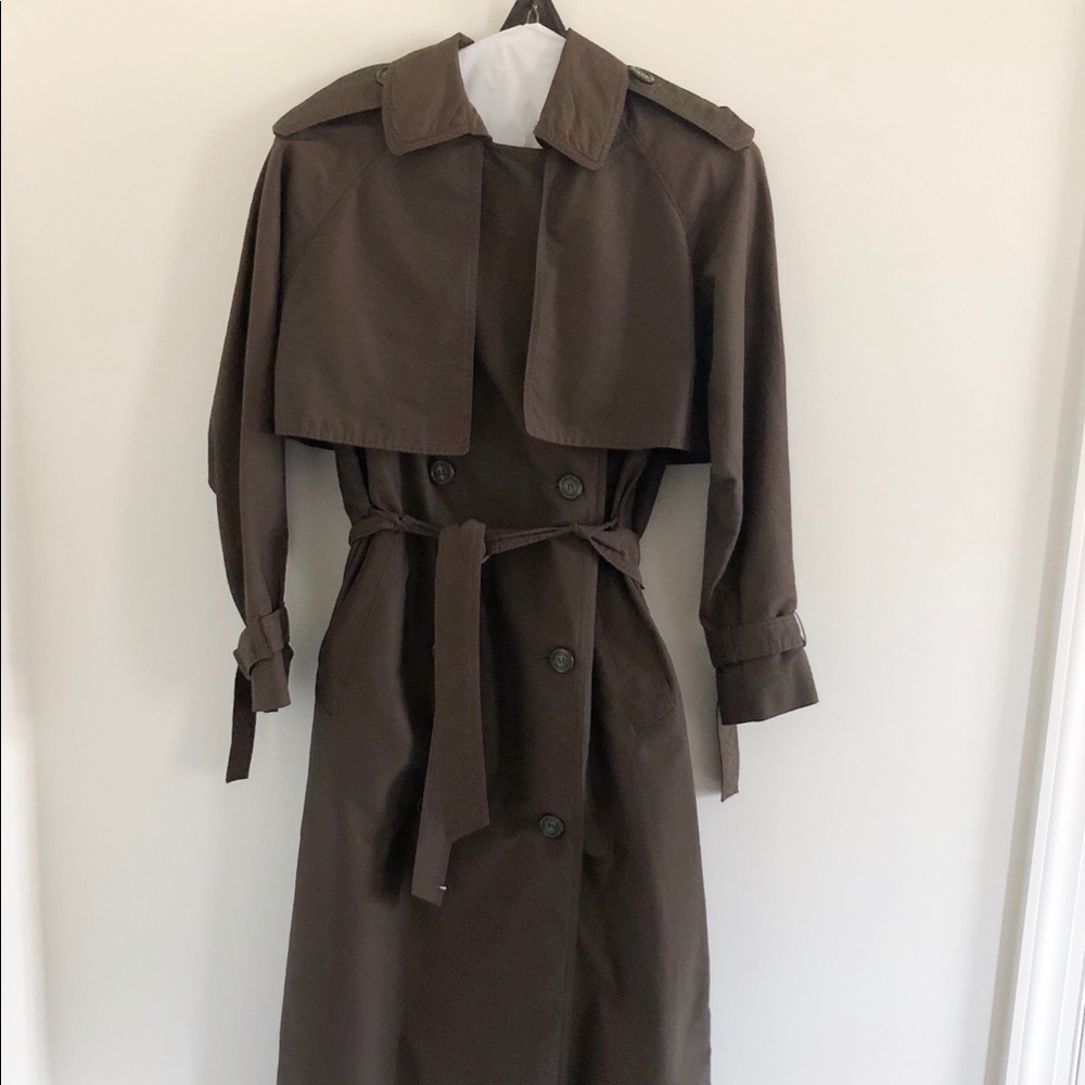 Carol Cohen Women’s Drizzle Green Trench Rain Coat